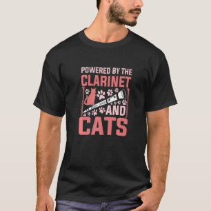 T-shirt Propulsé par la clarinette et les chats  Joueur de