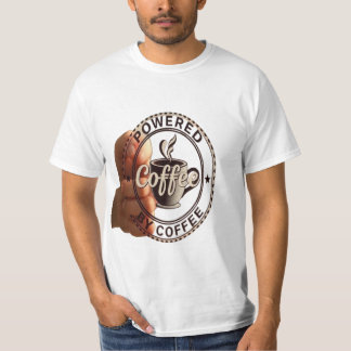 T-shirt Propulsé par le café - Graphique vintage de caféin