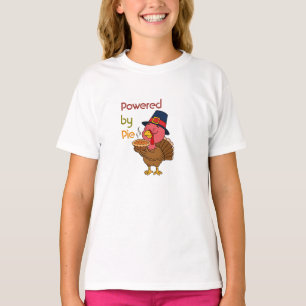 T-shirt Propulsé par Pie Typographie drôle pour enfants