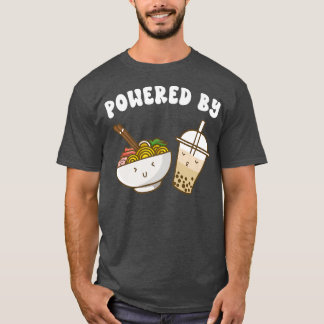 T-shirt Propulsé Par Ramen et Boba Thé Cute Bubble Thé de