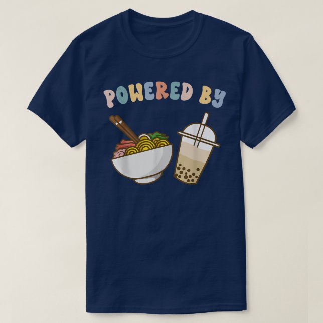 T-shirt Propulsé Par Ramen et Boba Thé Cute Bubble Thé de  (Design devant)