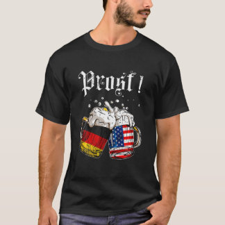 T-shirt Prost Bière Allemande Drapeau Américain Oktoberfes