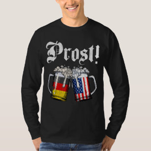 T-shirt Prost Bière Allemande Drapeau Américain Oktoberfes