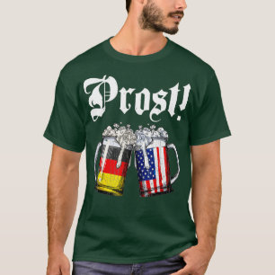 T-shirt Prost Bière Allemande Drapeau Américain T Oktoberf