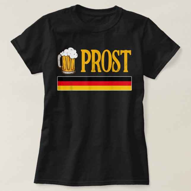 T-shirt Prost Oktoberfest Festival de la bière drôle  (Design devant)