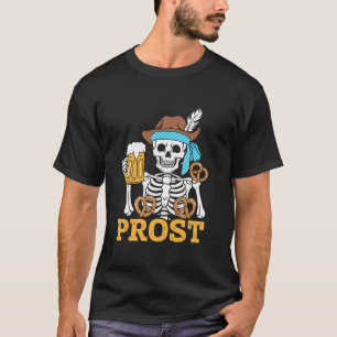 T-shirt Prost Skeleton Bavarois Octoberfest Bière Allemand