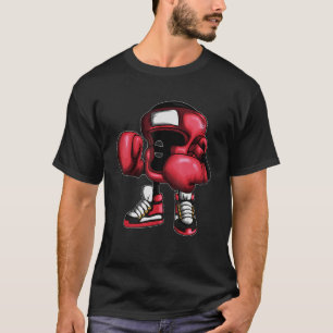 T-shirt Protection Tête De Boxer Avec Gants De Boxe Tr De 