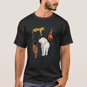 T-shirt Protéger La Faune Botanique Char En Voie De Dispar