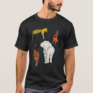 T-shirt Protéger La Faune Carte Botanique Chemise Endange