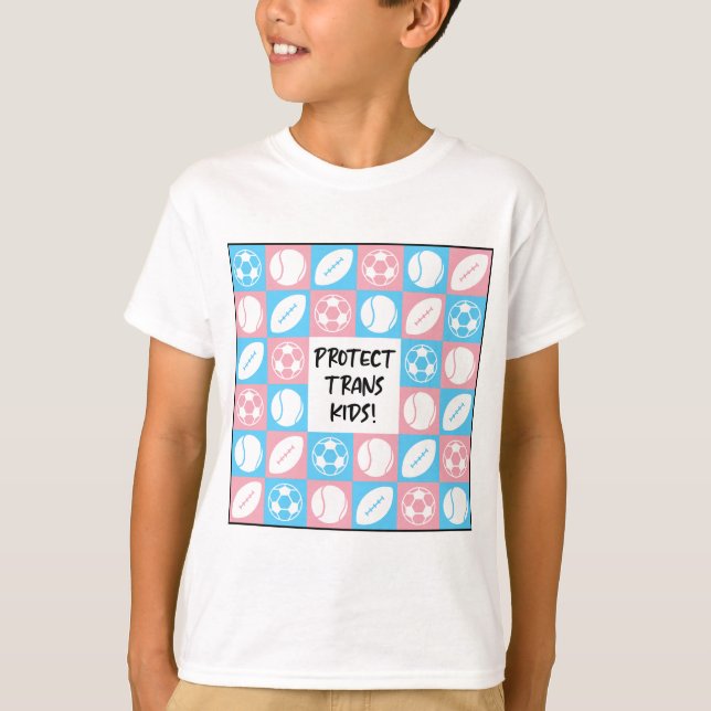 T-shirt Protéger les athlètes étudiants sportifs Trans-Kid (Devant)
