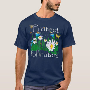 T-shirt Protéger les pollinisateurs Abeilles Papillons Fl