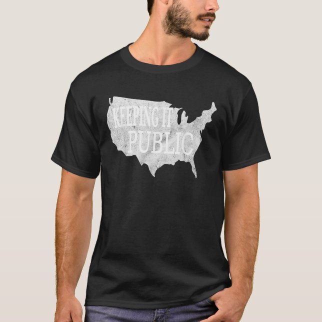 T-shirt Protéger nos propriétaires fonciers publics (Devant)