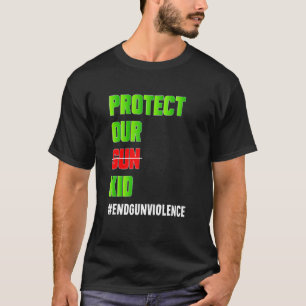 T-shirt Protéger notre gamin d'arme pas d'arme Endgunviole