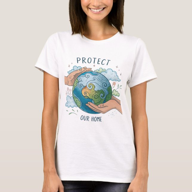 T-shirt Protéger notre maison (Devant)