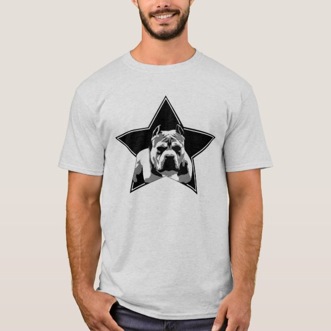 T-shirt Protégez la chemise de pitbull de race - amusement (Devant)