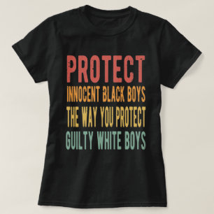 T-shirt Protégez les noirs innocents comme vous le protége