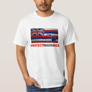 T-shirt Protégez Mauna Kea - drapeau d'état d'Hawaï
