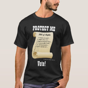 T-shirt Protégez-moi - déclaration des droits - vote