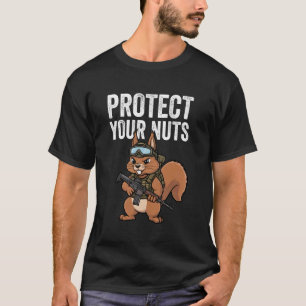 T-shirt Protégez Vos Noix Chemise Écureuil Drôle Écureuil 
