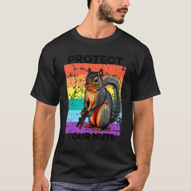 T-shirt Protégez vos noix Écureuil de noix de canon 1 (Devant)
