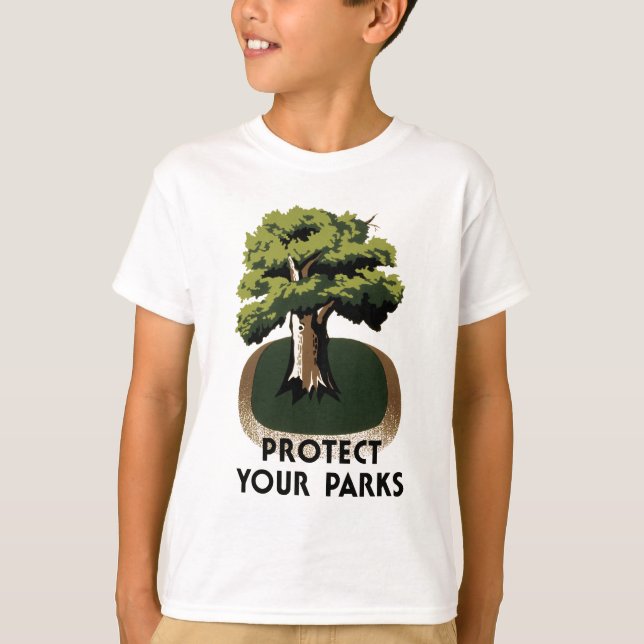 T-shirt Protégez vos parcs (Devant)