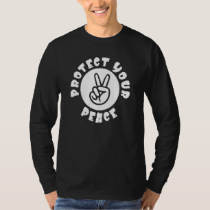 T-shirt Protégez votre paix signe de paix main