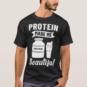 T-shirt Protein Shakes Powder Whey Boissons Snacks Vegan F