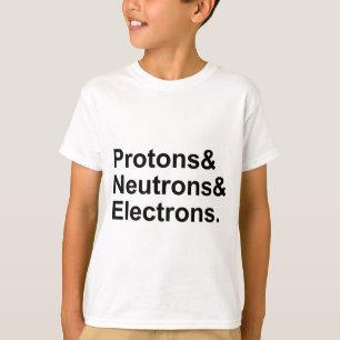 T-shirt Protons Neutrons Électrons 3 Parties d'un Atome