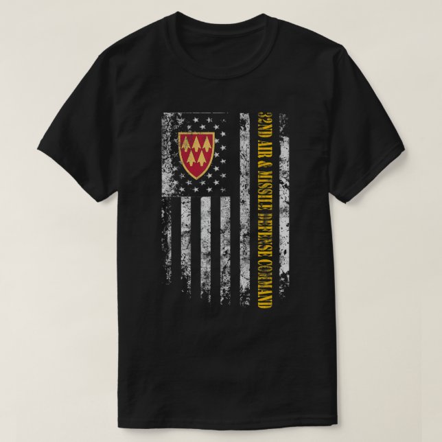 T-shirt Proud 32nd Air And Missile Defense Command Vétéran (Design devant)