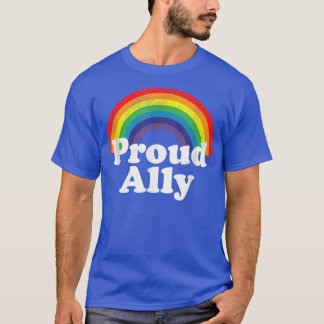 T-shirt Proud Ally LGBT Rainbow Gay Pride Month 