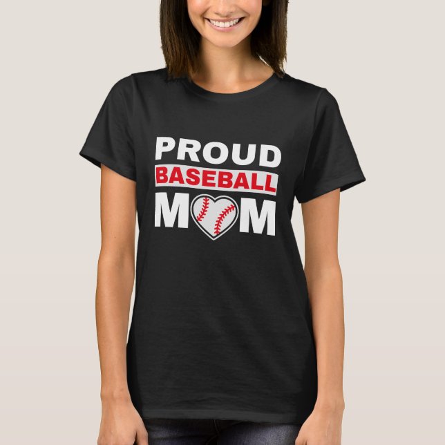 T-shirt Proud Baseball mom (Devant)