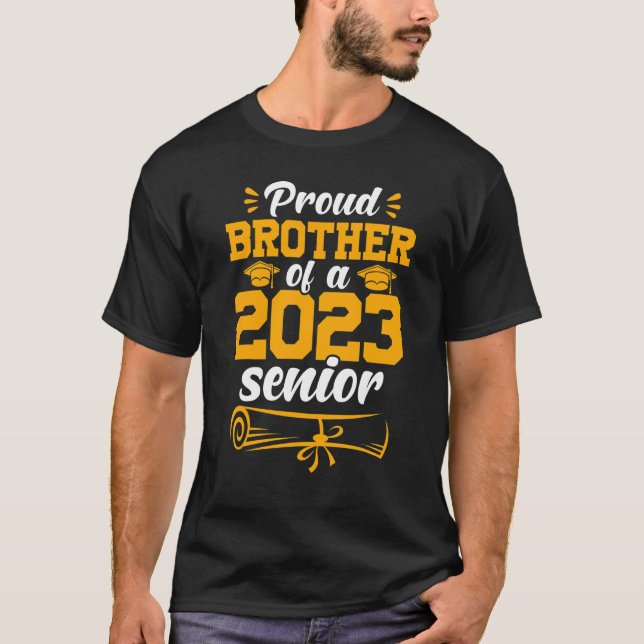T-shirt Proud Brother 2023 Senior Family Matching Graduati (Devant)