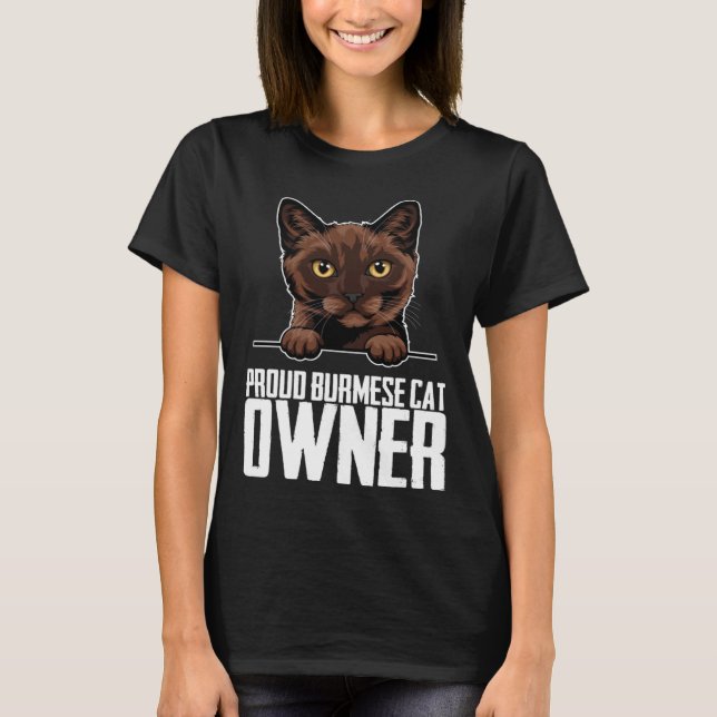 T-shirt Proud burmese cat owner  1 (Devant)