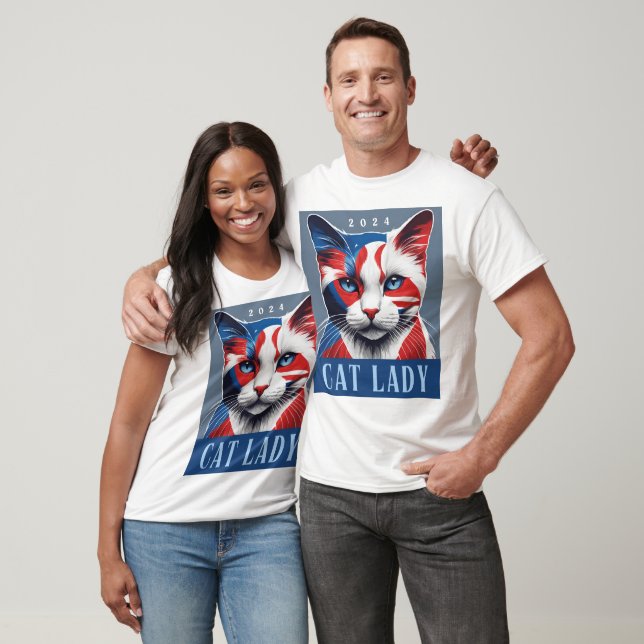T-shirt Proud Cat Lady Democrat Élection américaine 2024 (Unisexe)