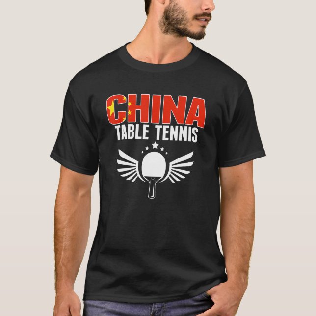 T-shirt Proud China Table Tennis   Chinese Ping Pong Suppo (Devant)