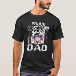 T-shirt Proud Coast Guard Dad Tee U.S Coast Guard Veteran