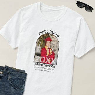 T-shirt Proud Dad Black & White Arch Photo 2026 Graduation