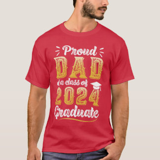 T-shirt Proud Dad Of A Class Of 2024 Graduate Senior Gradu