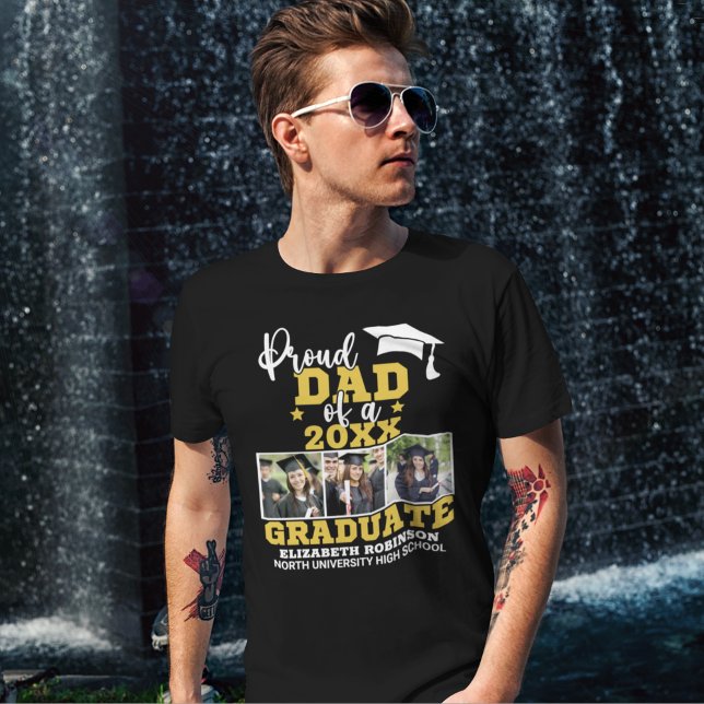 T-shirt Proud Dad of the Graduate Photo collage (Créateur téléchargé)