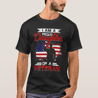 T-shirt Proud Daughter Veteran Nothing Scares Patriotic Ve