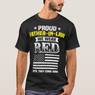 T-shirt Proud FatherInLaw Of Deployed Son Red Friday Famil
