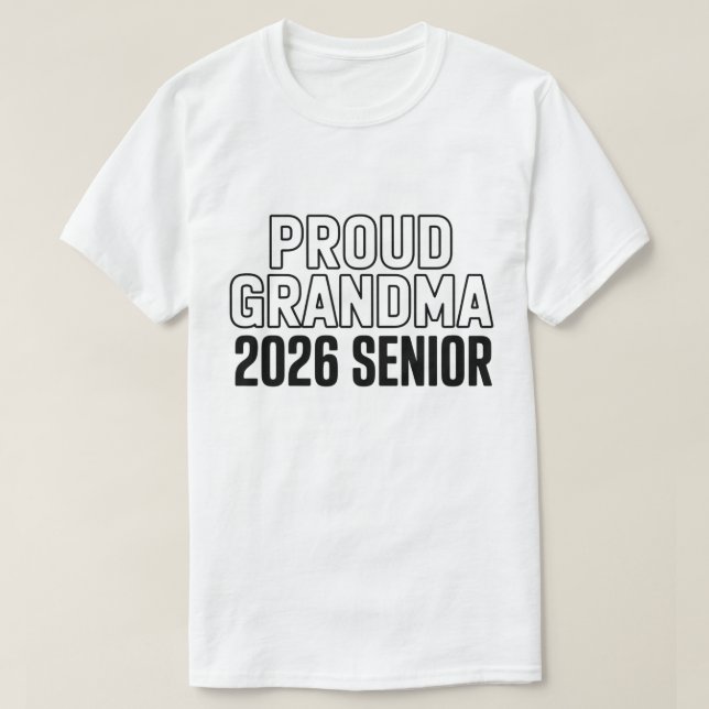 T-shirt Proud Grandma of a 2026 Football Senior Class (Design devant)