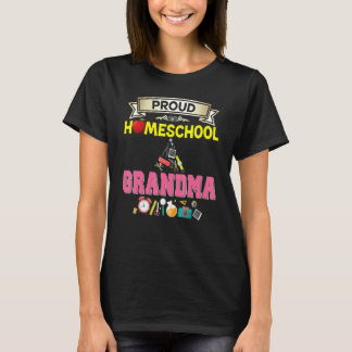T-shirt Proud Homeschool Grandma Back To School Mommy Moth