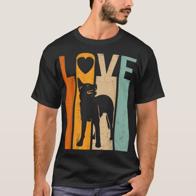 T-shirt Proud Love Australian Cattle Dog Amoureux des chie (Devant)