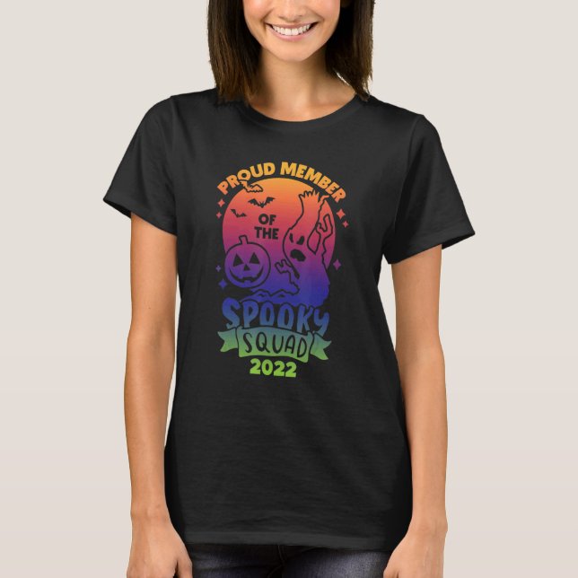 T-shirt Proud Member of the Spooky Squad 2022 Happy Hallow (Devant)