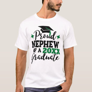 T-shirt Proud neveu 2022 diplômé noir vert goût