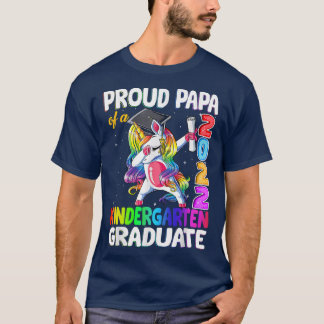 T-shirt Proud Papa D'Une Unicorne D'Enseignement Supérieur
