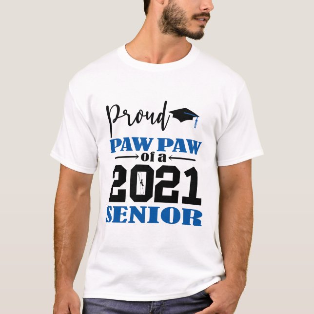 T-shirt Proud Paw Paw d'un Senior 2021 (Devant)