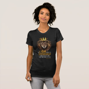 T-shirt Proverbes 30:30 KJV Bible Scripture Citation Femme