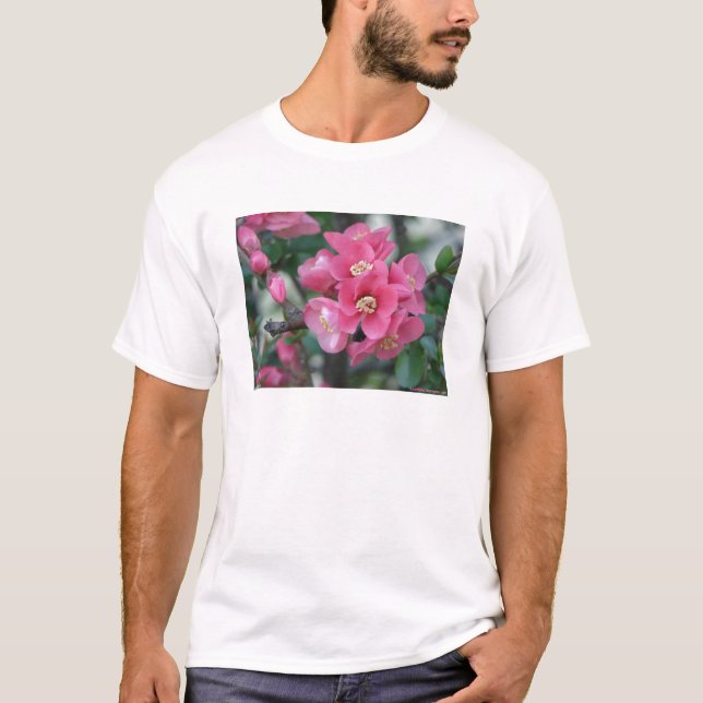 T-shirt Province à fleurs rose du printemps (Devant)